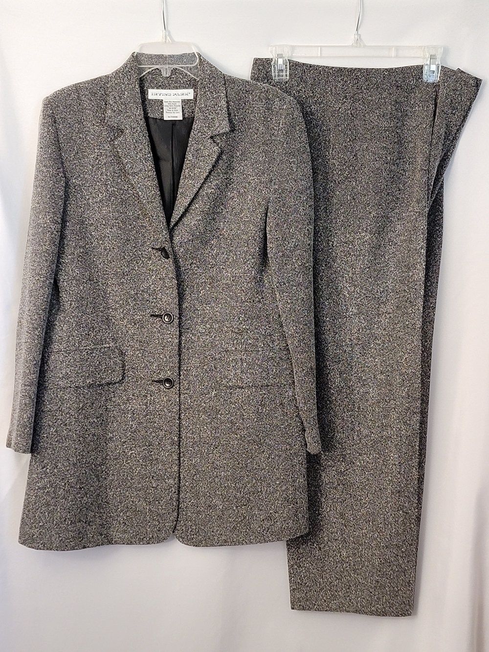 Irvine Park Vintage Gray Tweed Blazer & Pants Set Size 12 MS